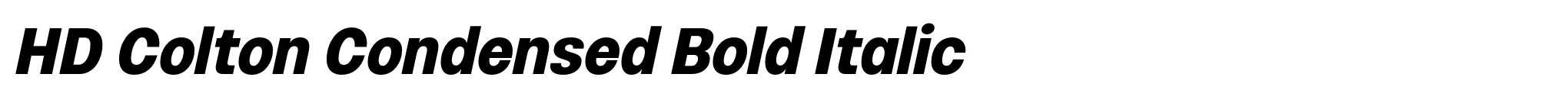 HD Colton Condensed Bold Italic image
